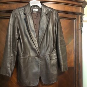 Lord and Taylor petite leather jacket sz 10